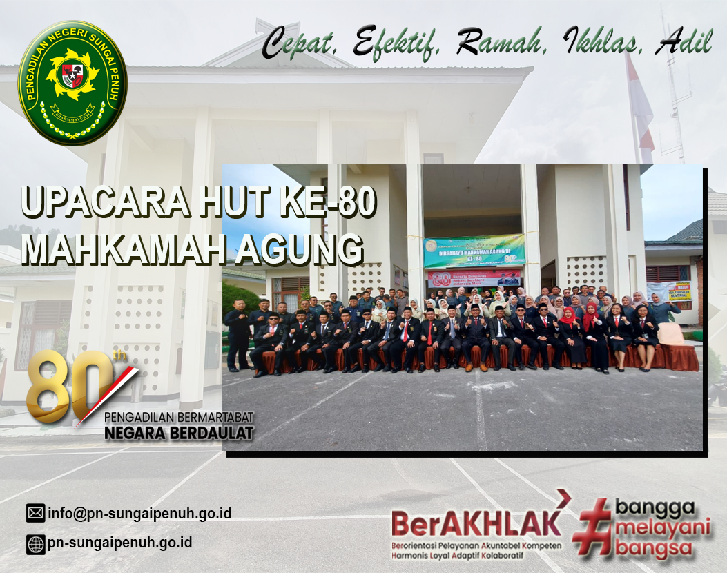 Upacara Hari Ulang Tahun ke-80 Mahkamah Agung