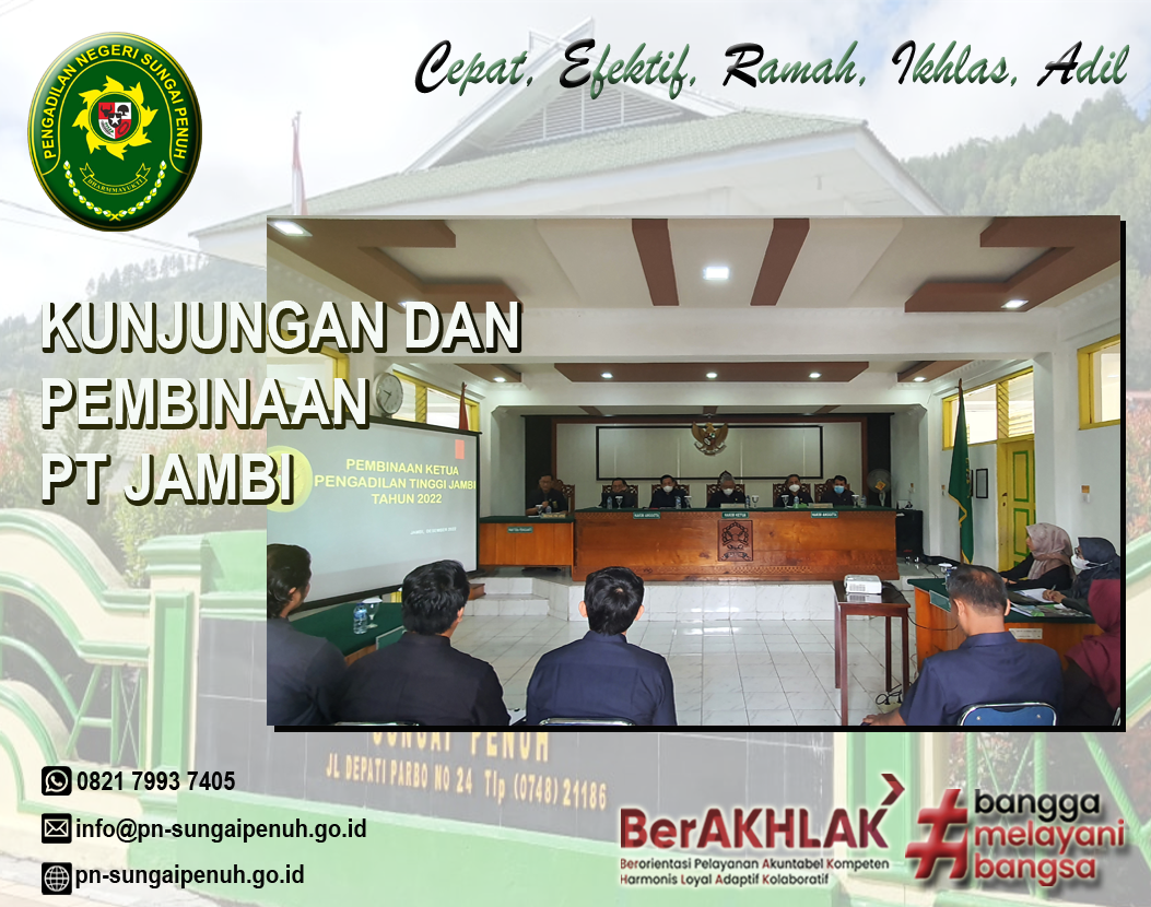 Kunjungan Dan Pembinaan PT Jambi