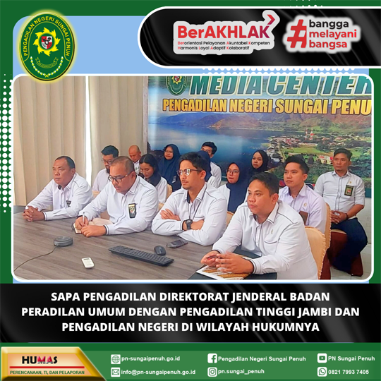 Sapa Pengadilan Oleh Direktorat Jenderal Badan Peradilan Umum